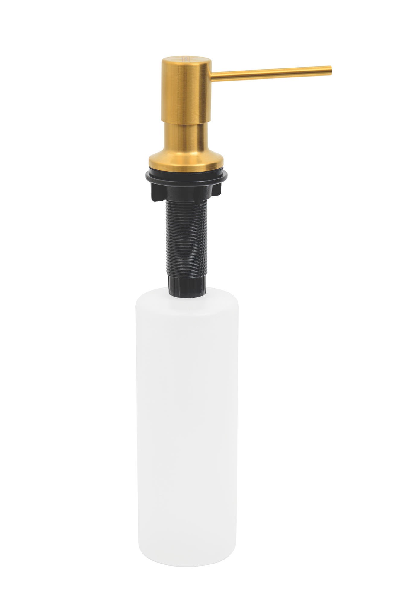 Dosador de Sabão em Aço inox Gold com Recipiente Plástico 500 ml com revestimento PVD